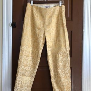 NWT Gold Floral Jacquard Petrie Pant